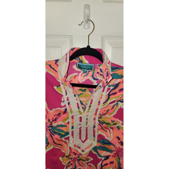 Southern Frock Tunic Top Size Small Womens Long Sleeve Bright Colorful EUC - Picture 4 of 7